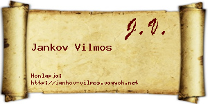 Jankov Vilmos névjegykártya